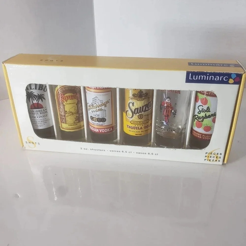 Luminarc set of 6 2oz Shooters,New  in Box.